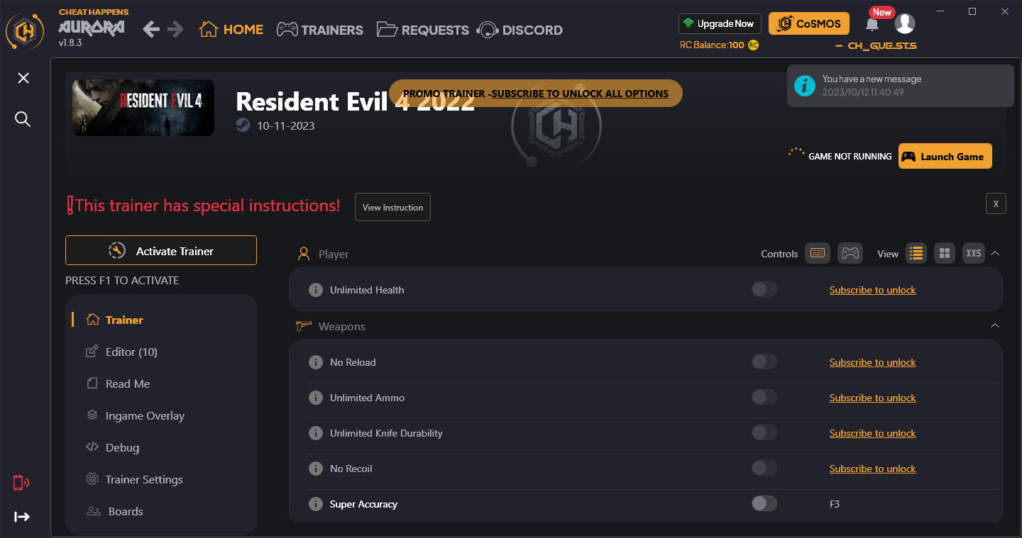 Resident Evil 4 (2022): Trainer +27 v10-11-2023 {CheatHappens.com}