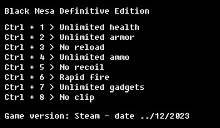 Black Mesa - Definitive Edition: Trainer +8 v1.0 {LIRW / GHL}
