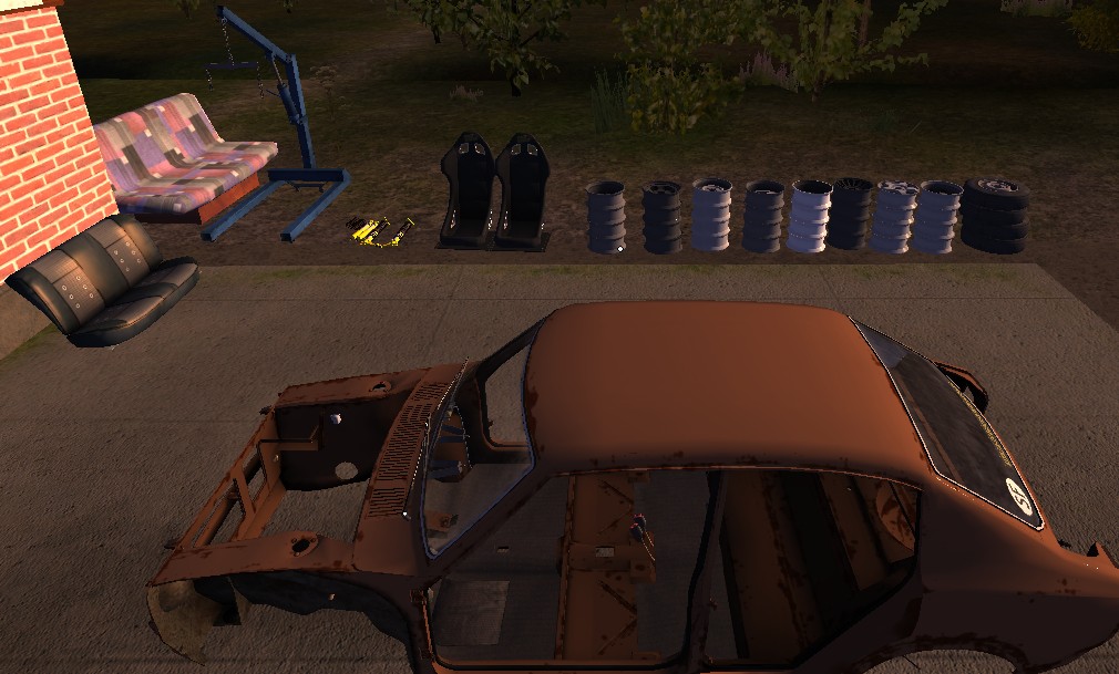 My Summer Car: SaveGame (unassembled satsuma, all tuning in the garage)