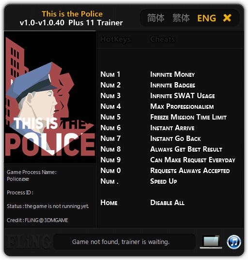 This Is the Police: Trainer (+11) [1.0 - 1.0.40] {FLiNG}