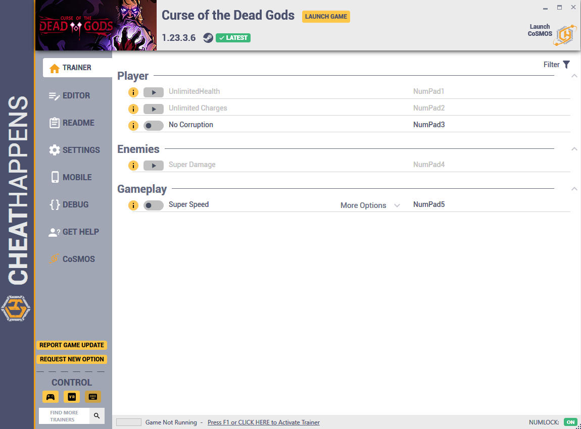 Curse of the Dead Gods: Trainer +19 v1.23.3.6 {CheatHappens.com}